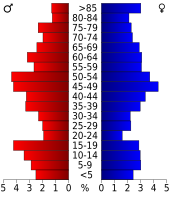 Bevolkingspiramide Ellis County