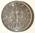 3 mark en aluminium (1922)