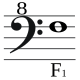 Clau de fa transposada per damunt