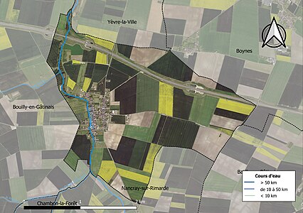 Carte orthophotographique de la commune en 2016.