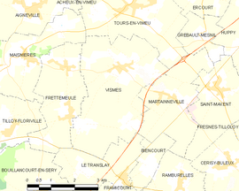 Mapa obce Vismes