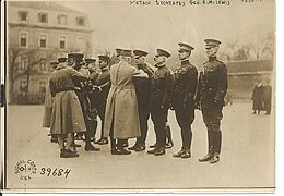 Marshall Petain awards Gen. Lewis Commander, Legion of Honor