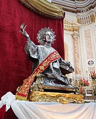 Busto-reliquiario argenteo di San Cesario diacono e martire a Cesa)