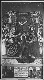 Epitaph der Margarethe Volckamer mit Krönung Mariens, um 1494