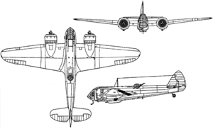 3-view Bristol Blenheim Mk1