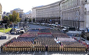 New Ukrainian army at a parade in Kyiv