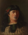 Луис Джон Стил. «Portrait of a young Maori woman with moko». 1891 год.