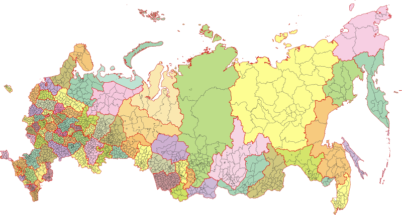 File:Map of subdivisions of Russia.svg