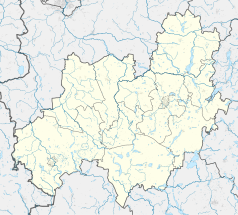 Mapa konturowa powiatu bytowskiego, po prawej nieco u góry znajduje się punkt z opisem „Żukówko”