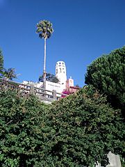 As seen from below