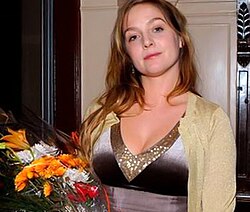 Johanna Sällström efter en premiär 2006.