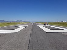 Runway Identifying numbers being painted at Rocky Mountain Metropolitan Airport [KBJC]