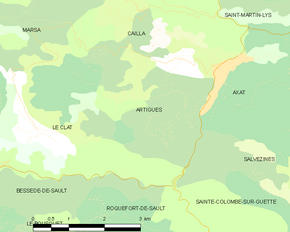 Poziția localității Artigues