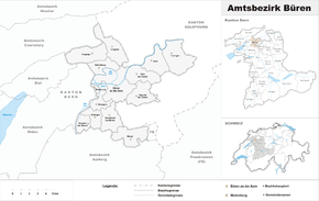 Karte von Amtsbezirk Büren