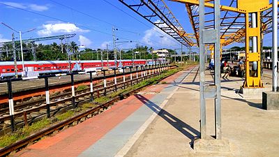 Eastern end of PF Nos. 2&3 in Kollam railway station