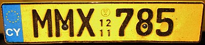 Thumbnail for File:Cyprus truck plate MMX785-.jpg