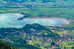 Kochel on the shore of Kochelsee