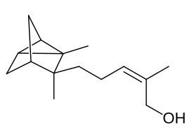 Structuurformule van α-santalol