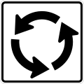 R6-5P Roundabout circulation (plaque)
