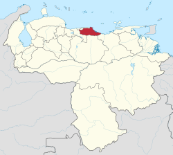 Location within Venezuela