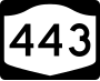 New York State Route 443 marker