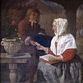 A Girl Receiving a Letter by Gabriel Metsu, ca. 1658