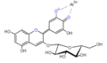 Blauer Delphinidin-Aluminium-Komplex