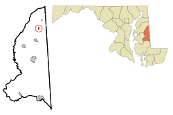 Location of Goldsboro, Maryland