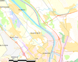 Mapa obce Village-Neuf