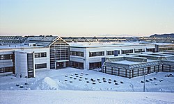 View of the university campus in Dragvoll