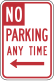 No parking, CA MUTCD R-28.