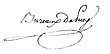 Signature de Jean-Xavier Bureau de Pusy