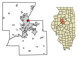 Location of Peoria Heights in Peoria County, Illinois.