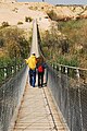 Le pont de Réïm inondé sur la rivière Bésor (entre 1970 et 1975).