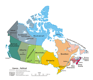 Provincies en territoria van Canada