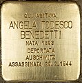 Pietra d'inciampo dedicata ad Angela Todesco Benedetti