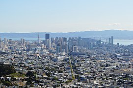 Overlooking the city from Twin Peaks