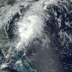 La tempête tropicale Edouard alors qu'elle vient d'être nommée