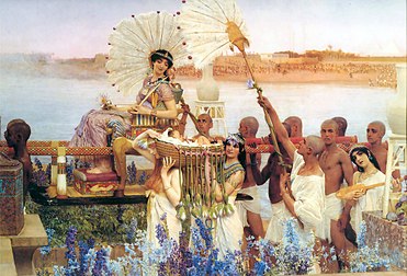 "Il ritrovamento di Mosè", 1904, opera di L. Alma-Tadema