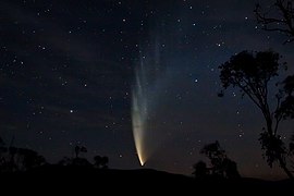 Comet McNaught as seen from Swift's Creek, Victoria on 23 ianuarie 2007