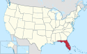 Location map of Florida.