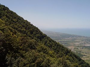 Küste des kaspischen Meeres ca. 10 km westlich von Chālūs