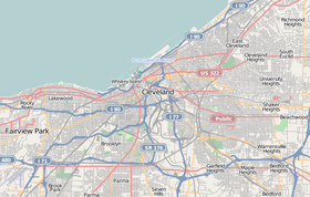 voir sur la carte de Cleveland