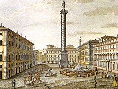 Fontana di Piazza Colonna (1577, trykk frå 1800-talet)