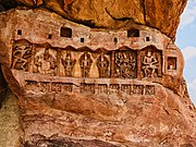 Hindu reliefs on a Badami boulder