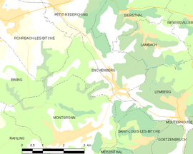 Mapa obce Enchenberg