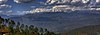 Himalayan panoramic landscape as seen from Kausani, Uttarakhand in north India