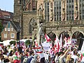 Unjuk rasa di Bremen, Jerman tanggal 22 Juli, menuntut diakhirinya pertikaian di Libanon.