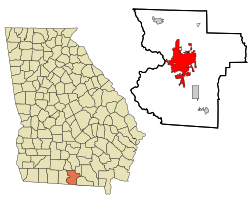 Location in Lowndes County and the state of Georgia