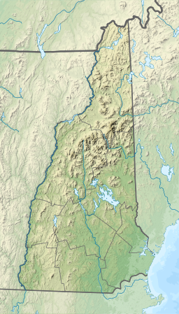 Location of Nubanusit Lake in New Hampshire, USA.